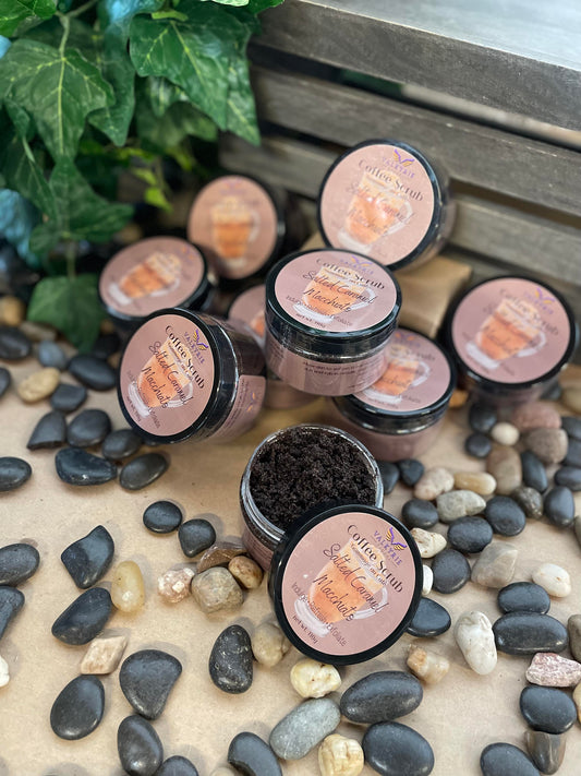 Salted Caramel Macchiato - Coffee Scrub Valkyrie Global Natural Skin Care Self Care Beauty St. Catharines Ontario Canada