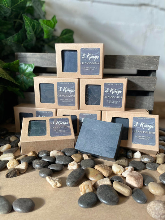 Cleansing Bar - 3 King Charcoal Goat Milk