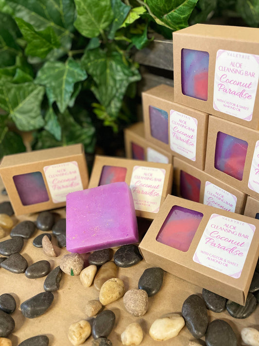 Coconut Paradise Aloe Hemp Cleansing Bar Valkyrie Global Skin Care Self Care Beauty St. Catharines Ontario Canada