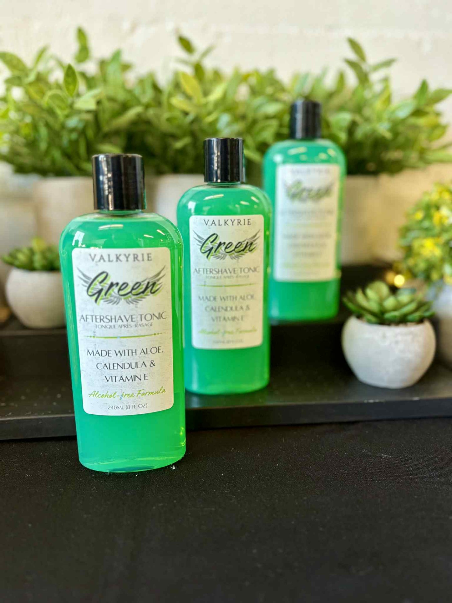 Green Aftershave Tonic Valkyrie Skin Care Mens Grooming Ontario Canada