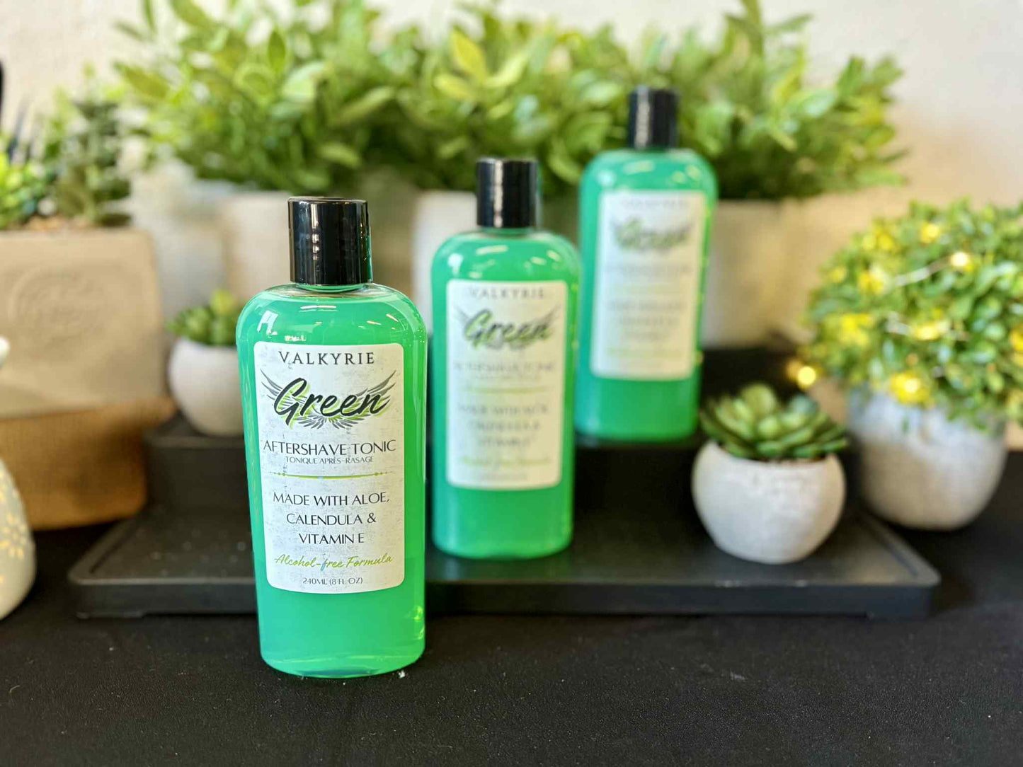 Green Aftershave Tonic Valkyrie Skin Care Mens Grooming Ontario Canada