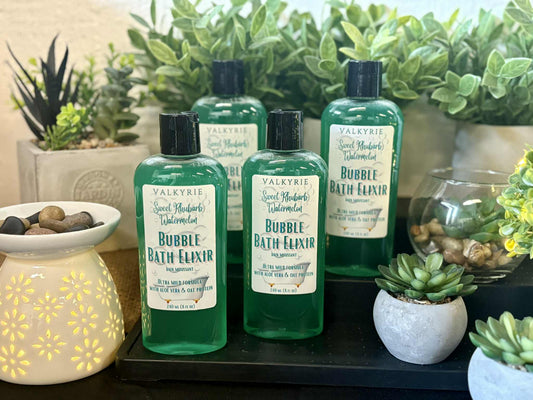 Sweet Watermelon Rhubarb Bubble Elixir Valkyrie Natural Skin Care Self Care Beauty St. Catharines Canada