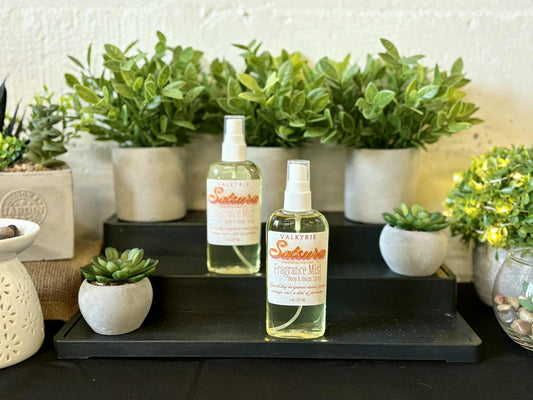 Fragrance Mist Body & Room Spray Satsura Valkyrie Skin Care Beauty St. Catharines Ontario Canada Sparkling bergamot • Juicy orange • Subtle jasmine