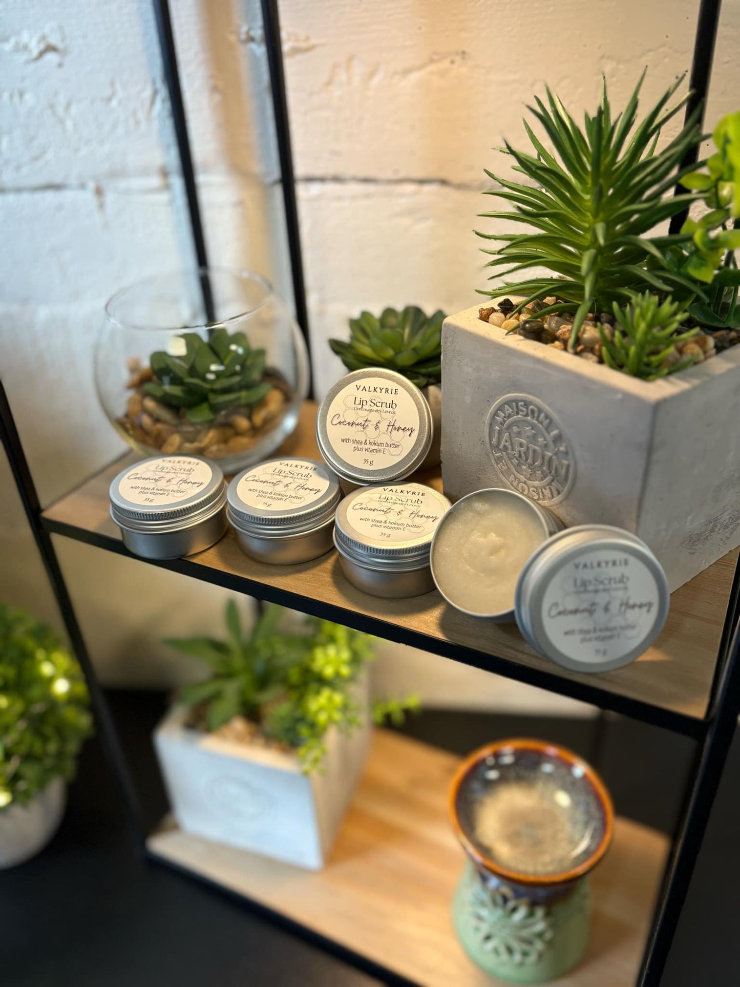Lip Scrub - Coconut & Honey Valkyrie Global Natural Skin Care Self Care Beauty St. Catharines Ontario Canada