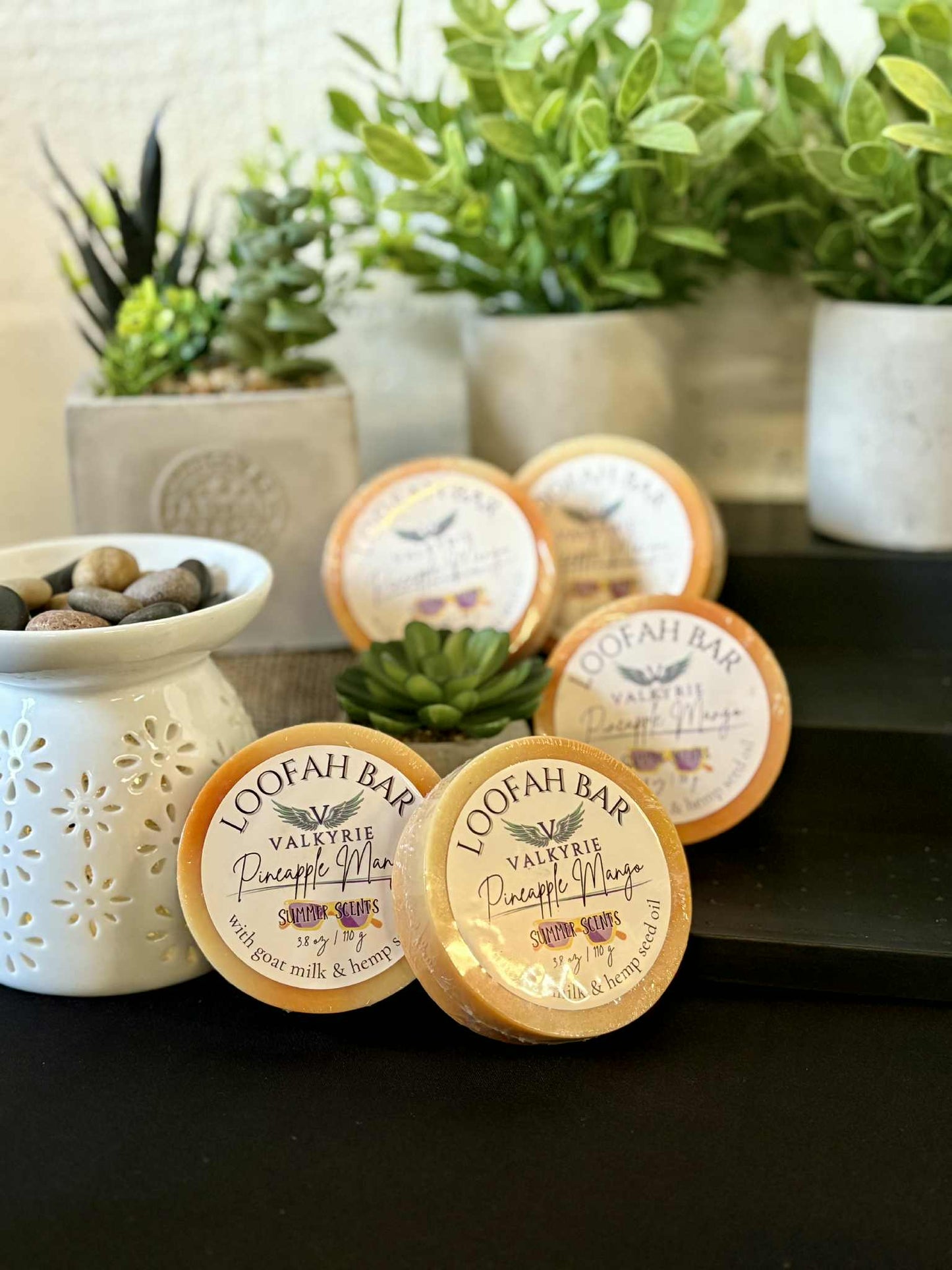 Pineapple Mango Loofah Cleansing Bar Valkyrie Natural Skin Care Self Care St. Catharines Canada