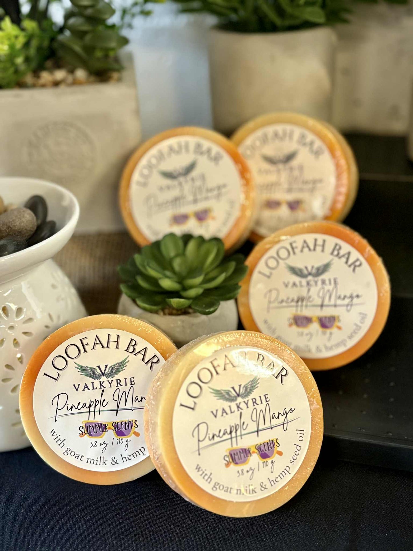 Pineapple Mango Loofah Cleansing Bar Valkyrie Natural Skin Care Self Care St. Catharines Canada