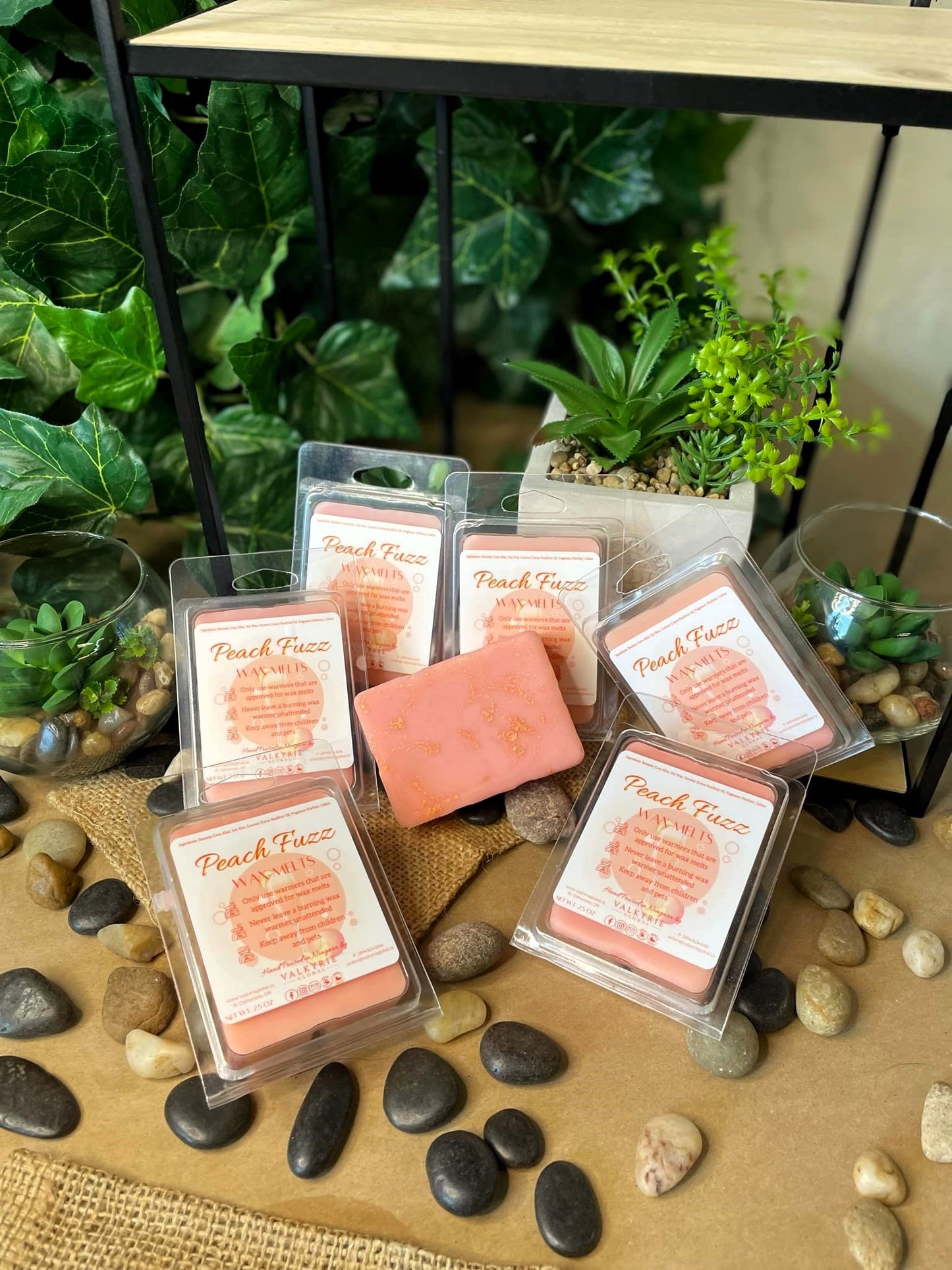 Peach Fuzz Wax Melts Valkyrie Global Aroma Self Care Beauty St. Catharines Ontario Canada