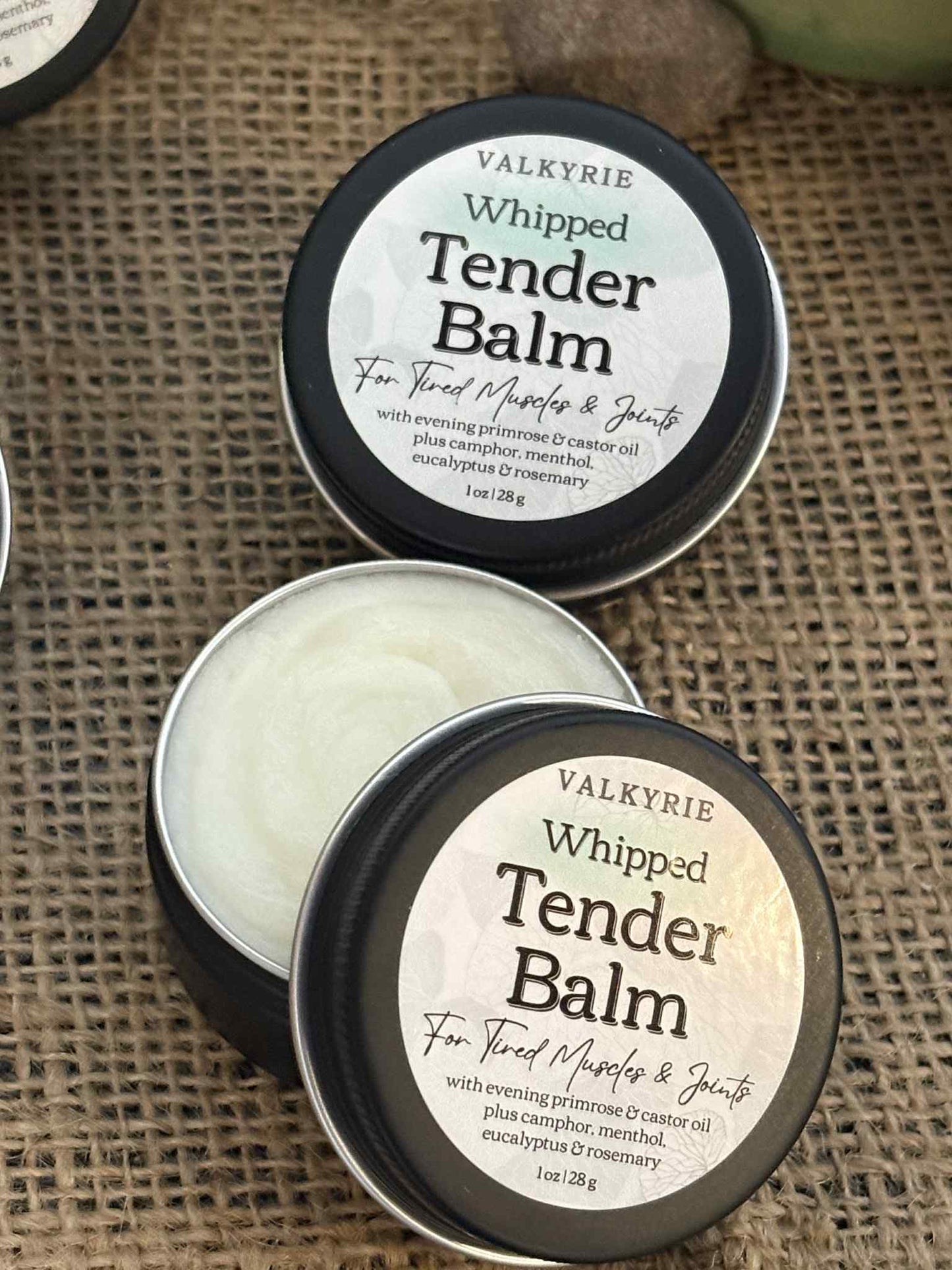 Tender Balm - For Tired Muscles & Joints Valkyrie Global Natural Skin Care Self Care Beauty St. Catharines Ontario Canada
