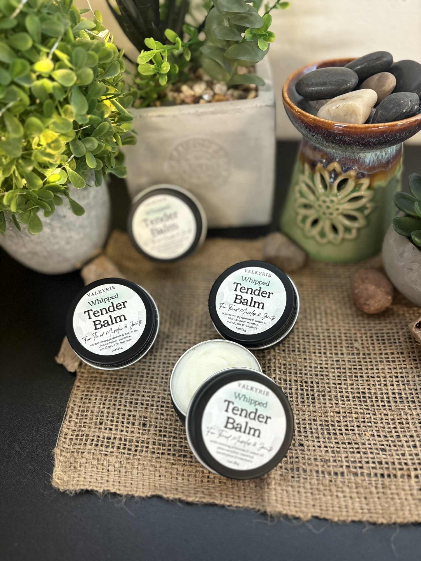 Tender Balm - For Tired Muscles & Joints Valkyrie Global Natural Skin Care Self Care Beauty St. Catharines Ontario Canada