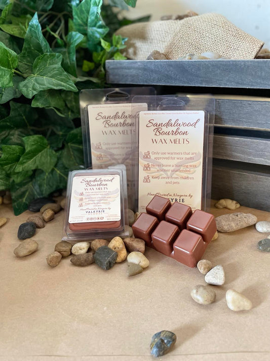 Sandalwood Bourbon Wax Melt Valkyrie Global Natural Skin Care Self Care Beauty St. Catharines Ontario Canada