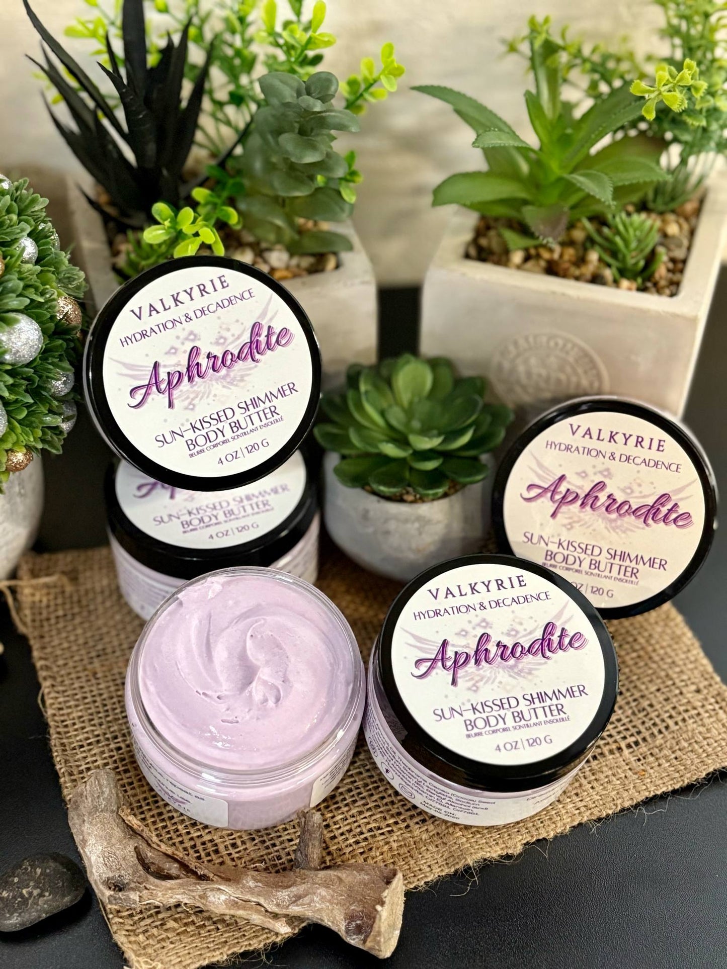 Aphrodite - Sun-kissed Shimmer Body Butter Valkyrie Global Skin Care Self Care Beauty St. Catharines Ontario Canada