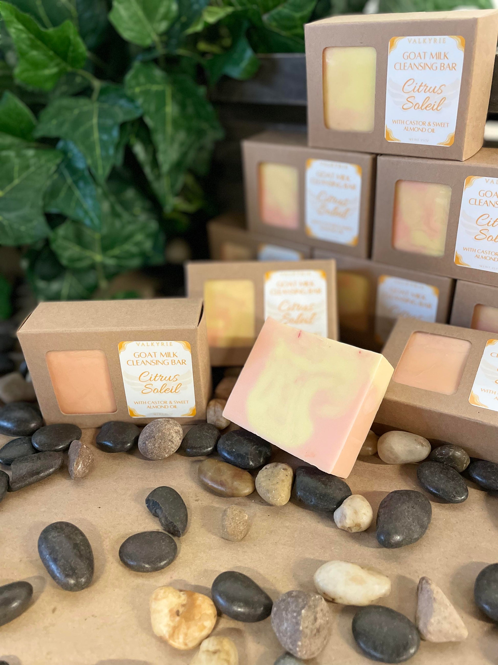 Citrus Soleil Goat Milk Cleansing Bar Valkyrie Global Skin Care Self Care Beauty St. Catharines Ontario Canada