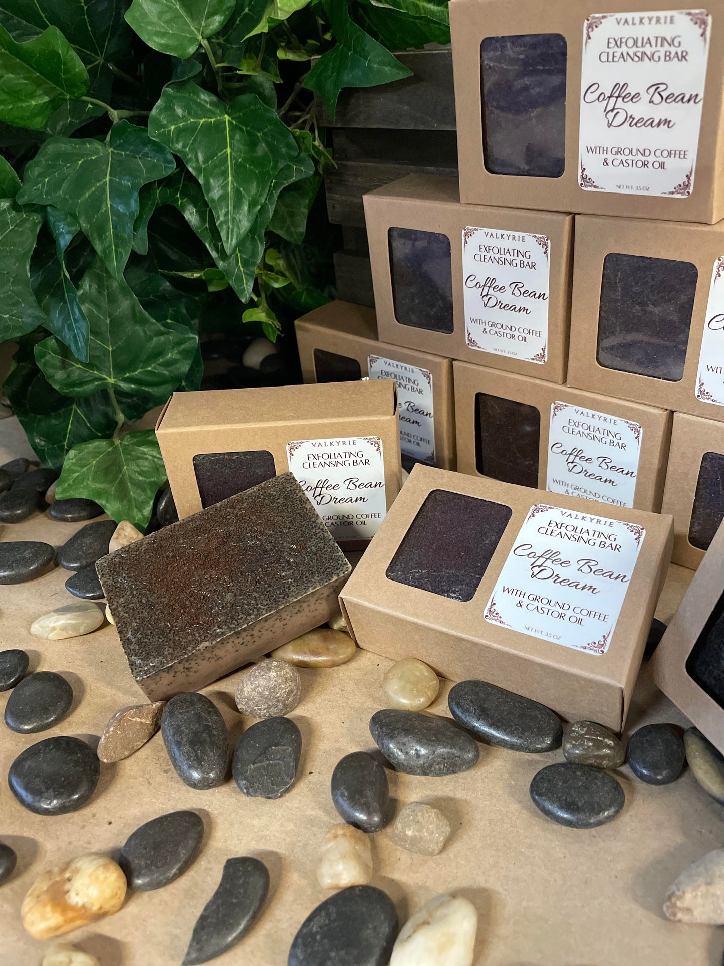 Coffee Bean Dream Exfoliating Cleansing Bar Valkyrie Global Skin Care Self Care Beauty St. Catharines Ontario Canada