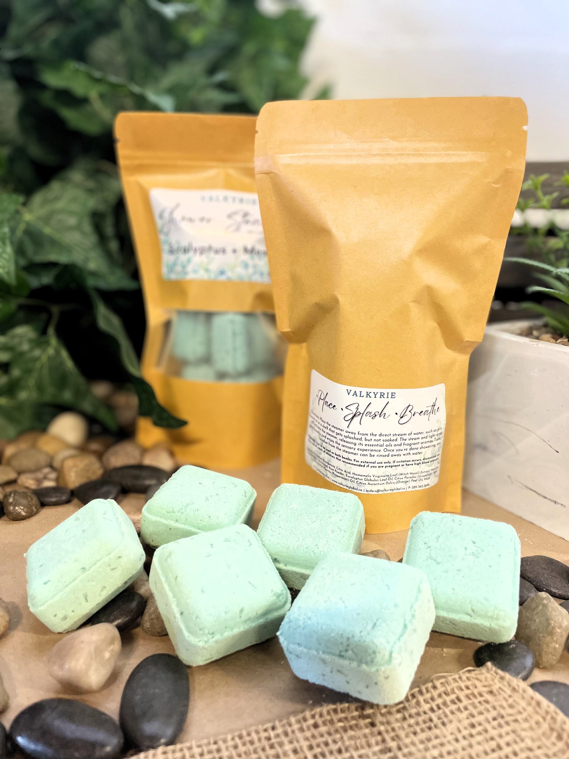 Eucalyptus + Menthol - Shower Steamers Valkyrie Global Natural Skin Care Self Care Beauty St. Catharines Ontario Canada