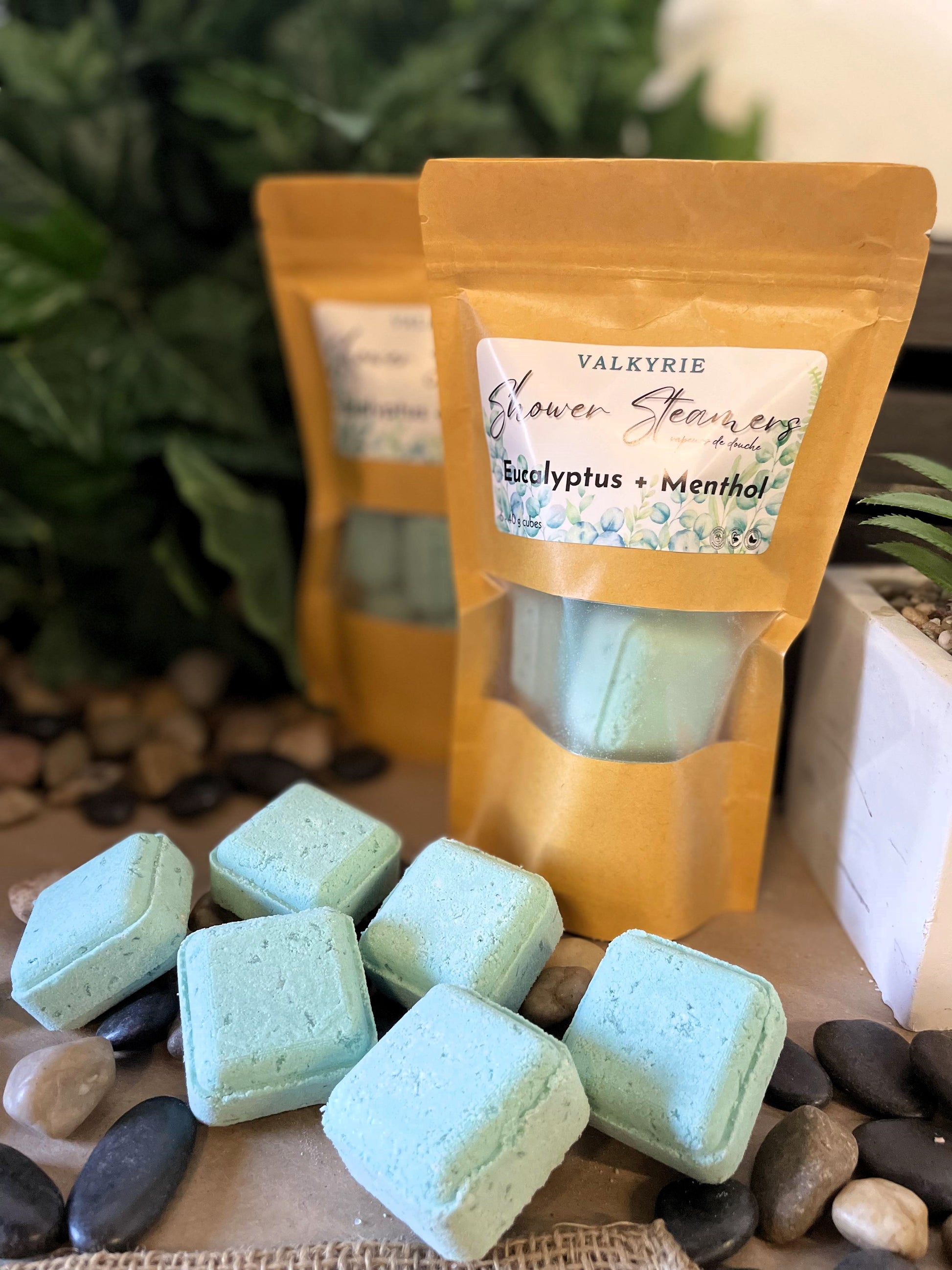 Eucalyptus + Menthol - Shower Steamers Valkyrie Global Natural Skin Care Self Care Beauty St. Catharines Ontario Canada