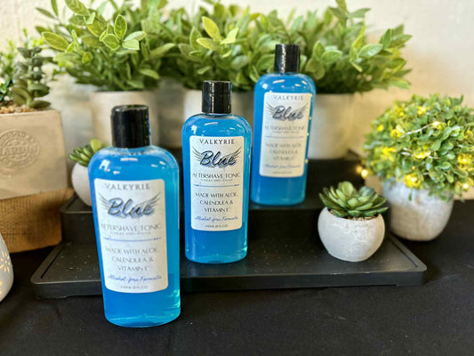 Blue Aftershave Tonic Valkyrie Skin Care Mens Grooming Ontario Canada