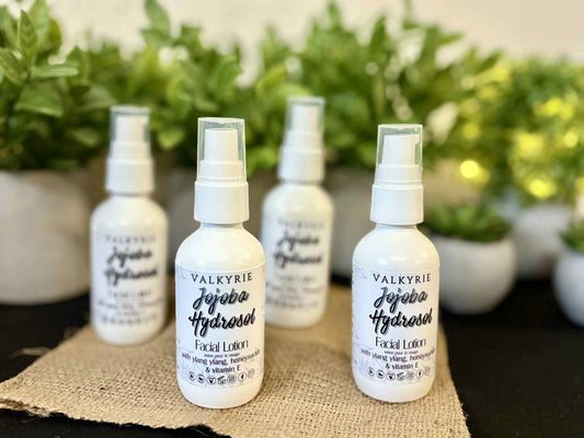 Jojoba Hydrosol Facial Lotion Valkyrie Global Natural Skin Care Self Care Ont. Canada