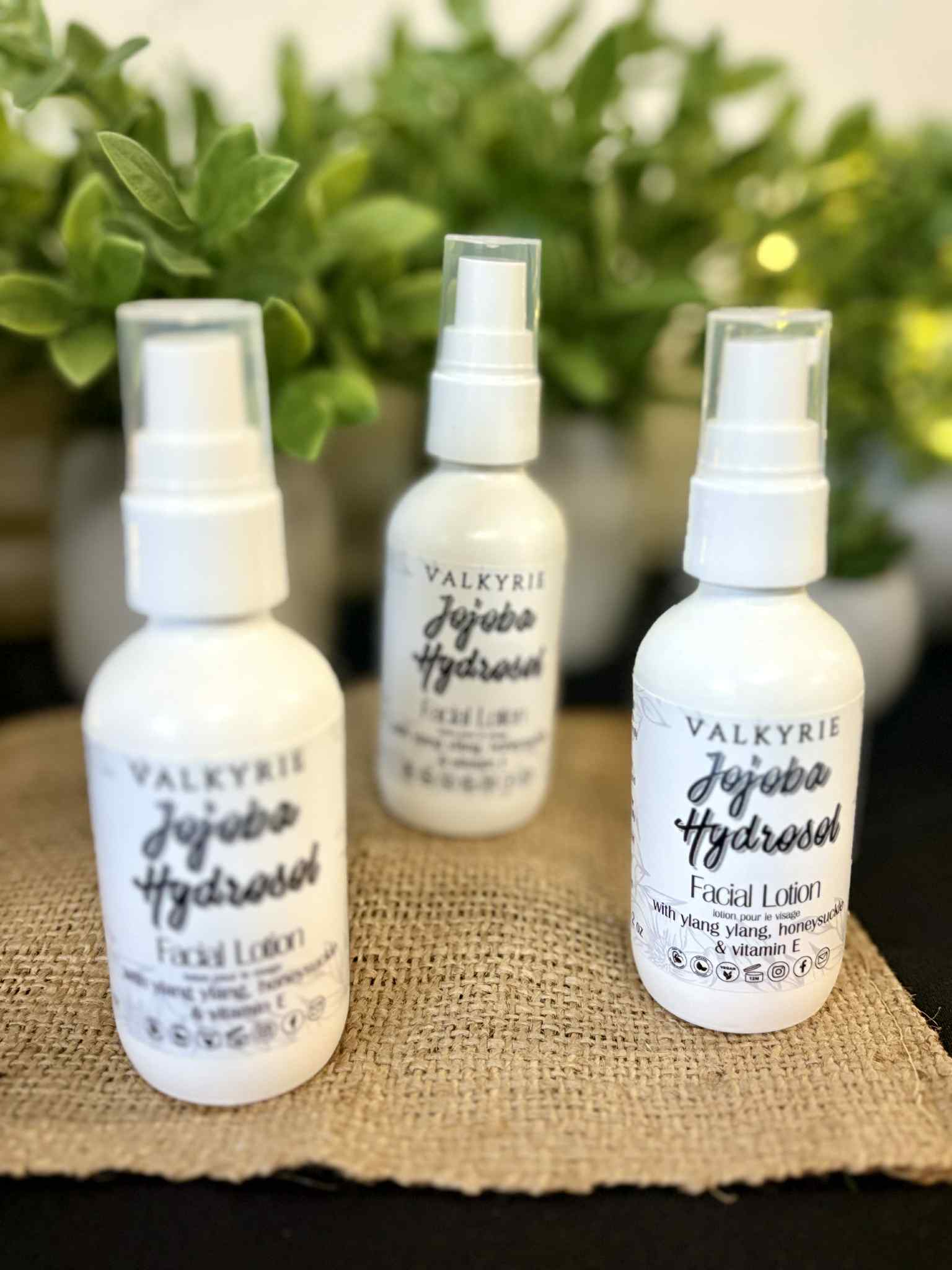 Jojoba Hydrosol Facial Lotion Valkyrie Global Natural Skin Care Self Care Ont. Canada