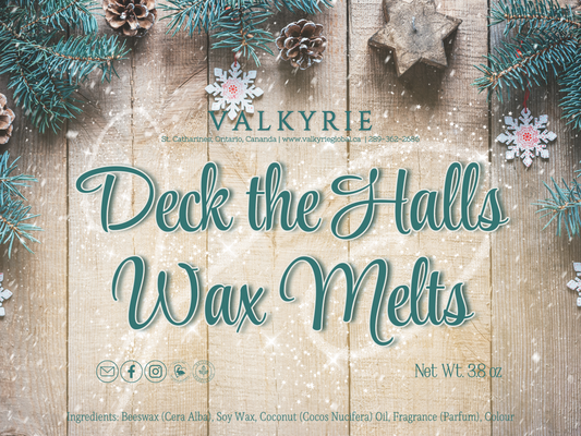 Deck the Halls - Holiday Wax Melts Valkyrie Global Home Fragrance Self Care Beauty St. Catharines Ontario Canada