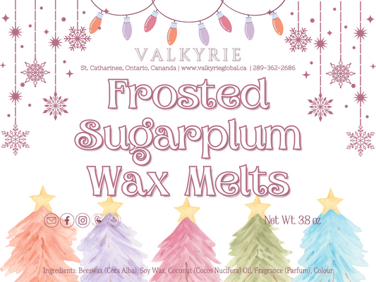 Frosted Sugarplum - Holiday Wax Melts Valkyrie Global Home Fragrance Self Care Beauty St. Catharines Ontario Canada