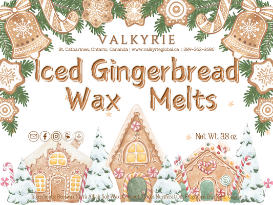 Iced Gingerbread - Holiday Wax Melts Valkyrie Global Home Fragrance Self Care Beauty St. Catharines Ontario Canada