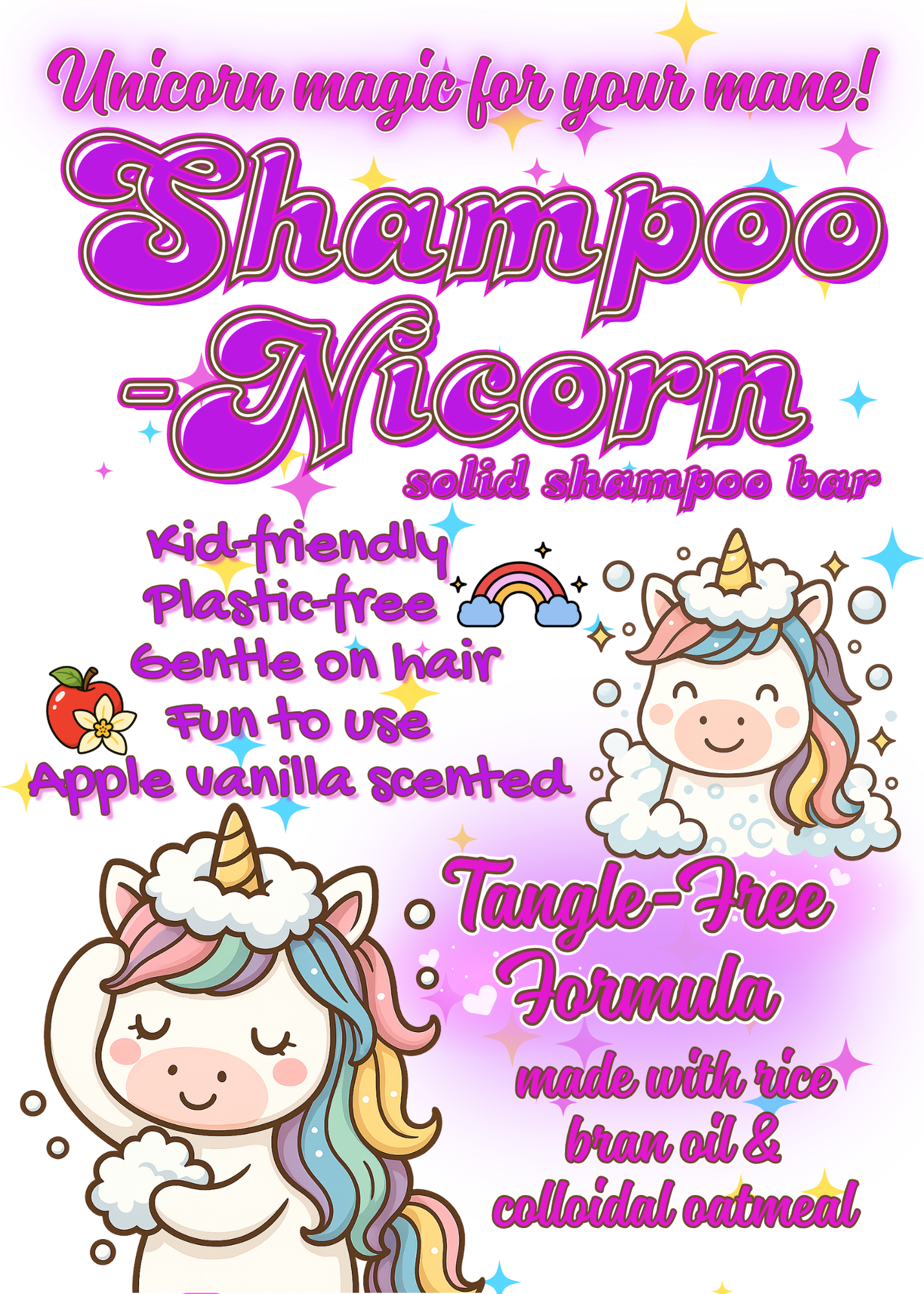 Shampoo-Nicorn Shampoo Bar Valkyrie Self Care Kids Hair Care St. Catharines Canada