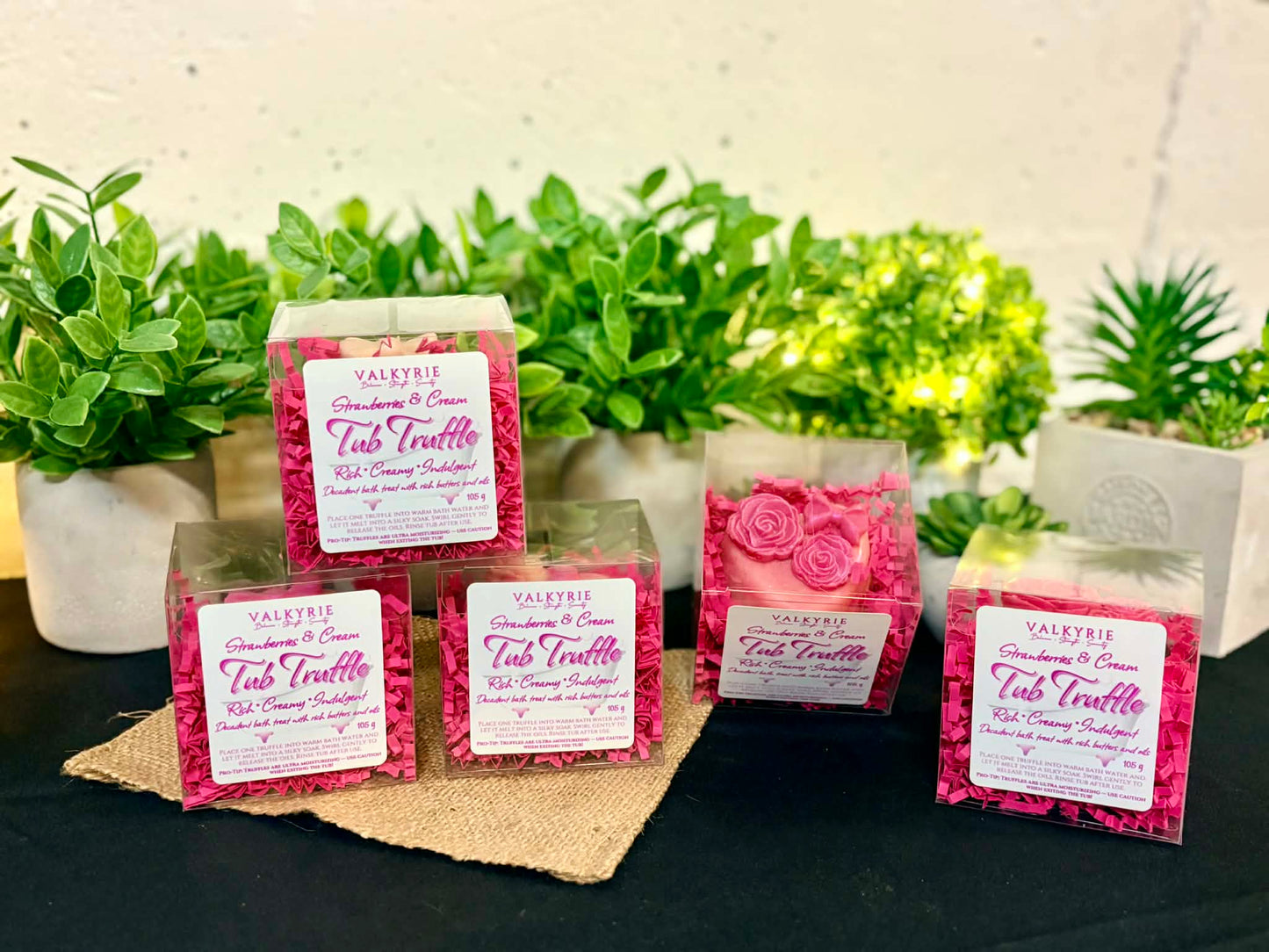 Tub Truffles Strawberries & Cream Valkyrie Natural Skin Care Self Care Beauty St. Catharines Canada