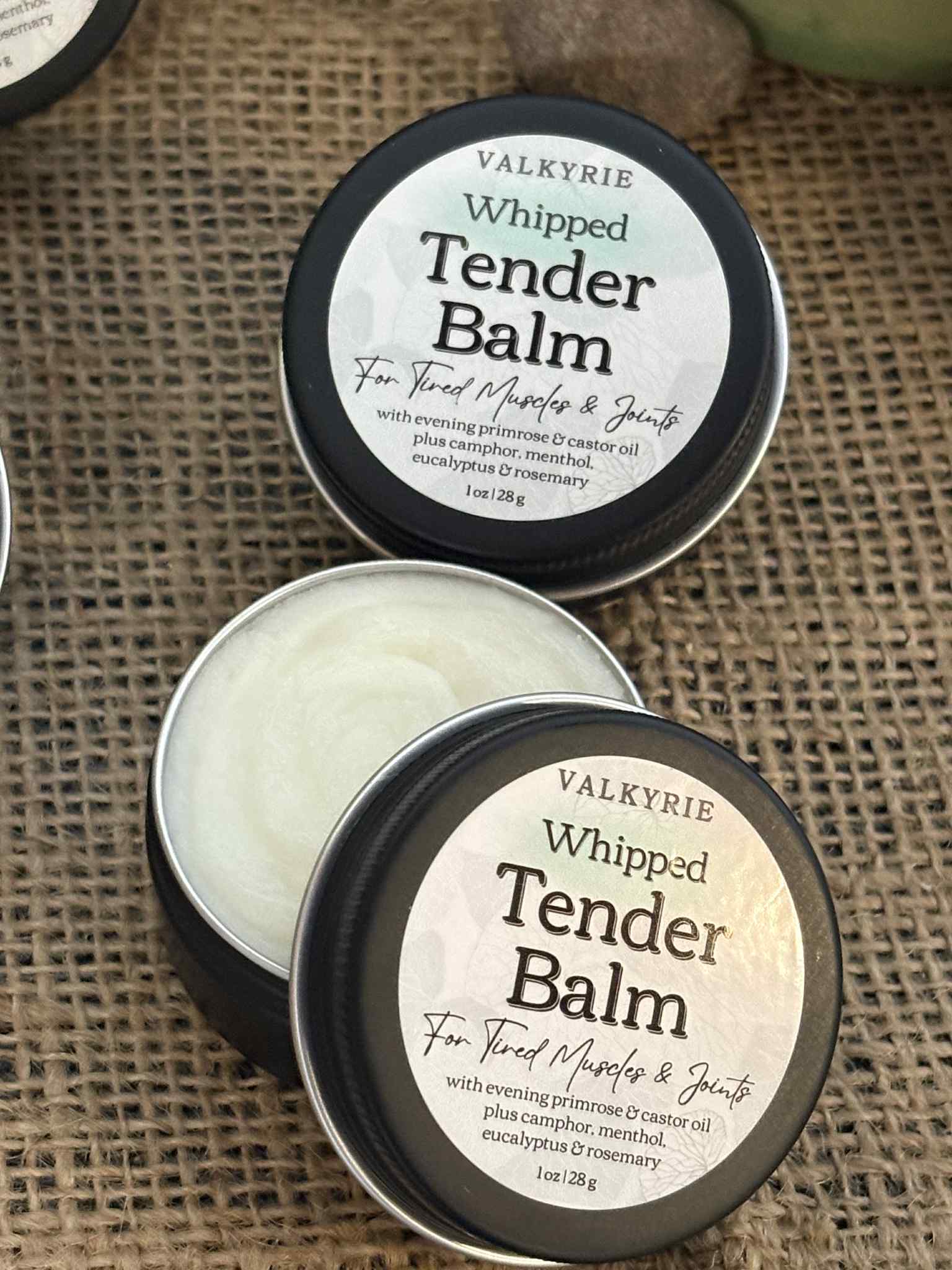 Tender Balm - For Tired Muscles & Joints Valkyrie Global Natural Skin Care Self Care Beauty St. Catharines Ontario Canada